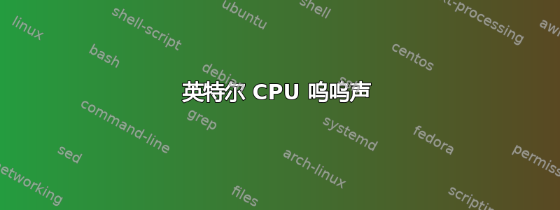 英特尔 CPU 呜呜声