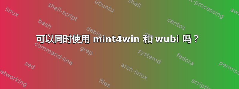 可以同时使用 mint4win 和 wubi 吗？