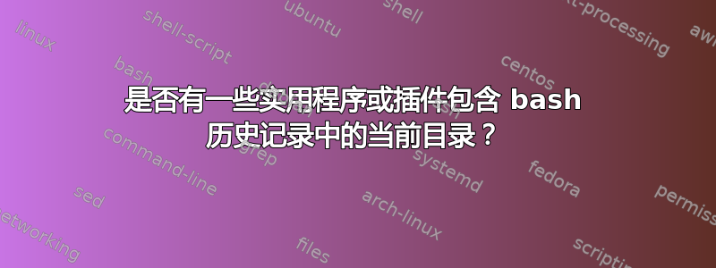 是否有一些实用程序或插件包含 bash 历史记录中的当前目录？