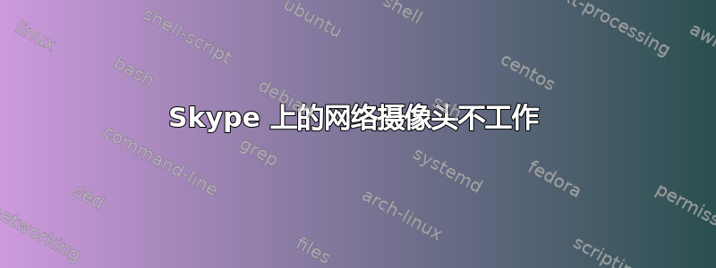 Skype 上的网络摄像头不工作