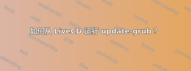 如何从 LiveCD 运行 update-grub？