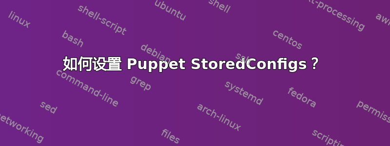 如何设置 Puppet StoredConfigs？