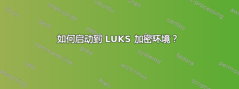 如何启动到 LUKS 加密环境？