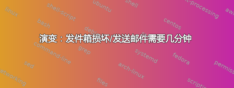 演变：发件箱损坏/发送邮件需要几分钟