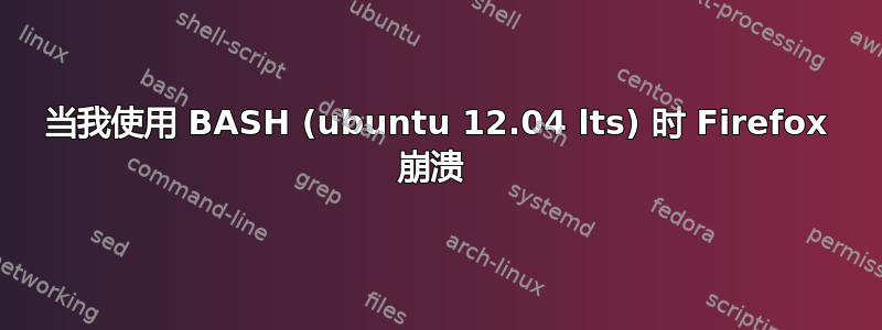 当我使用 BASH (ubuntu 12.04 lts) 时 Firefox 崩溃 