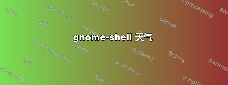 gnome-shell 天气