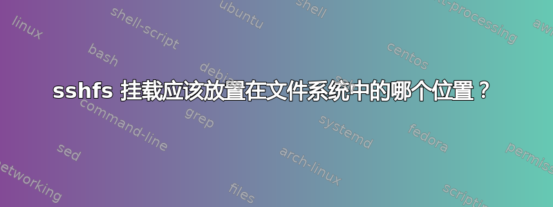 sshfs 挂载应该放置在文件系统中的哪个位置？