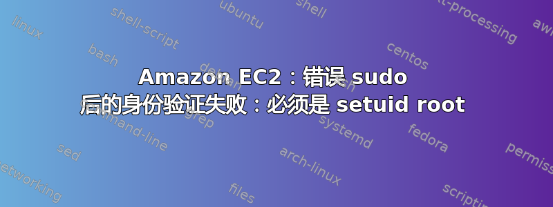 Amazon EC2：错误 sudo 后的身份验证失败：必须是 setuid root