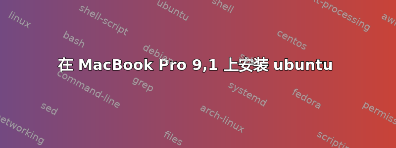 在 MacBook Pro 9,1 上安装 ubuntu