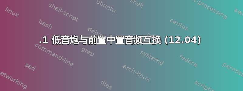 5.1 低音炮与前置中置音频互换 (12.04)