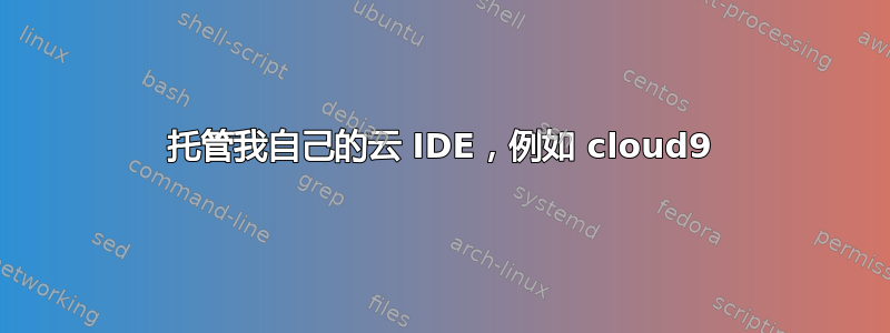 托管我自己的云 IDE，例如 cloud9