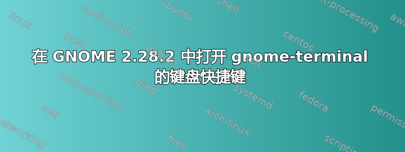 在 GNOME 2.28.2 中打开 gnome-terminal 的键盘快捷键