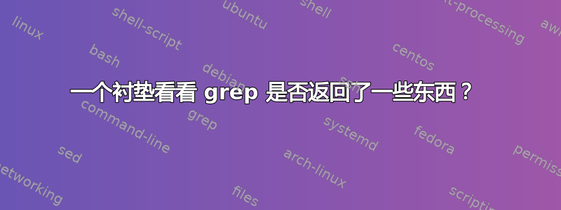 一个衬垫看看 grep 是否返回了一些东西？ 