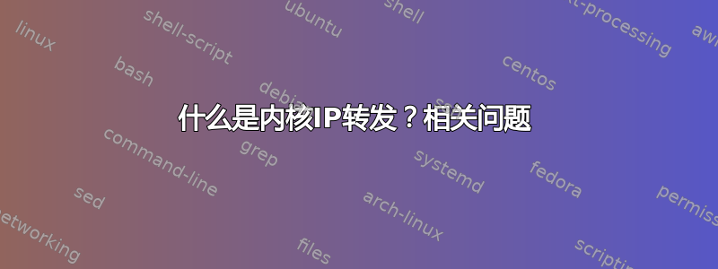 什么是内核IP转发？相关问题