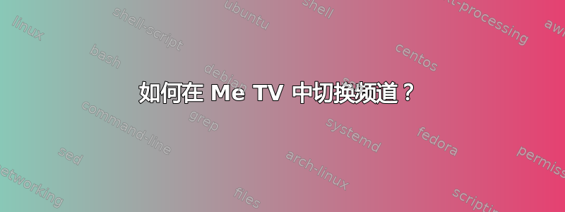 如何在 Me TV 中切换频道？