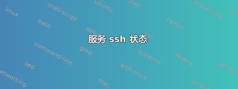 服务 ssh 状态