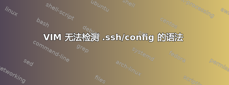 VIM 无法检测 .ssh/config 的语法