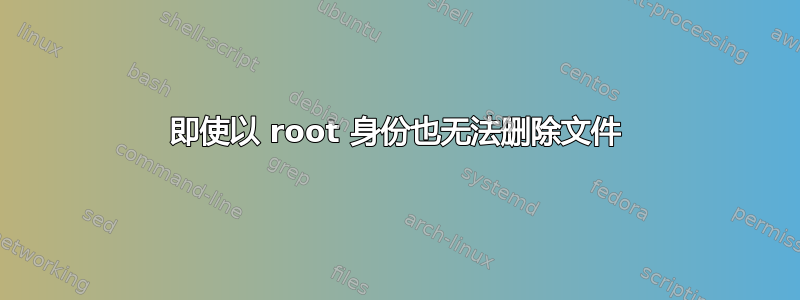 即使以 root 身份也无法删除文件