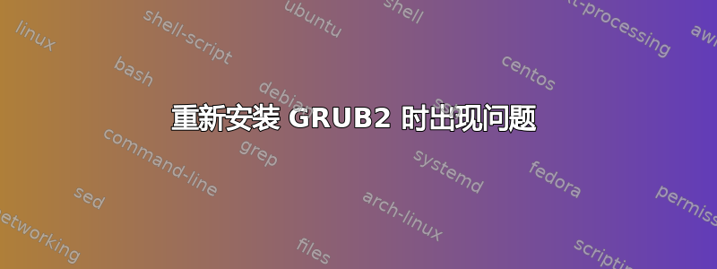 重新安装 GRUB2 时出现问题