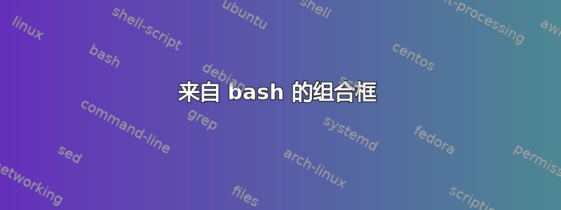 来自 bash 的组合框