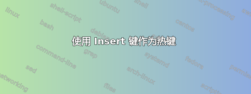 使用 Insert 键作为热键