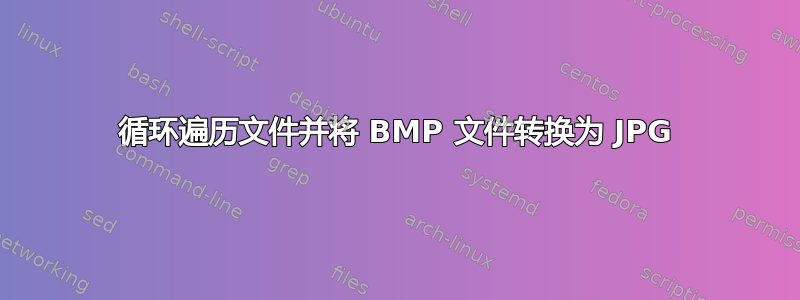 循环遍历文件并将 BMP 文件转换为 JPG