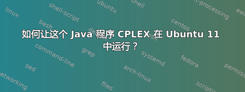 如何让这个 Java 程序 CPLEX 在 Ubuntu 11 中运行？