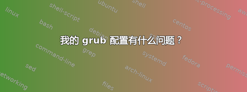 我的 grub 配置有什么问题？