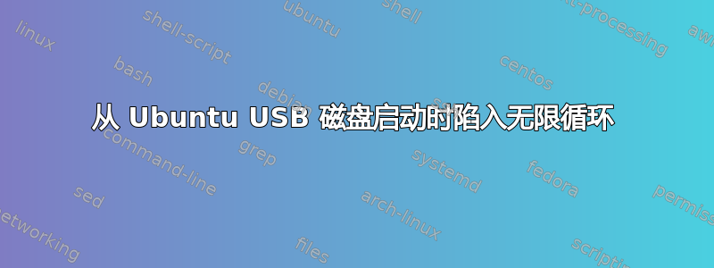 从 Ubuntu USB 磁盘启动时陷入无限循环