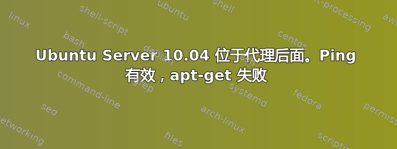 Ubuntu Server 10.04 位于代理后面。Ping 有效，apt-get 失败