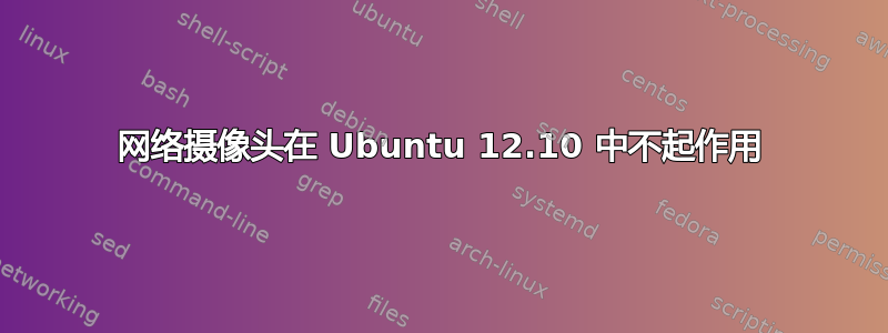 网络摄像头在 Ubuntu 12.10 中不起作用