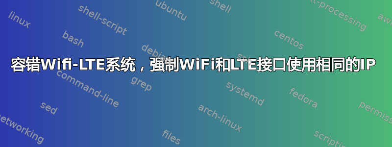 容错Wifi-LTE系统，强制WiFi和LTE接口使用相同的IP