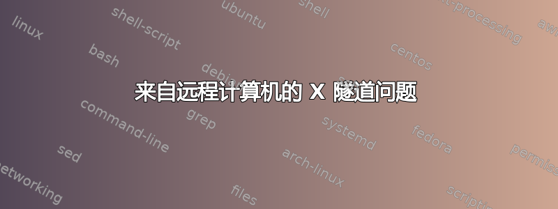 来自远程计算机的 X 隧道问题