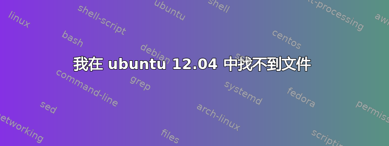 我在 ubuntu 12.04 中找不到文件