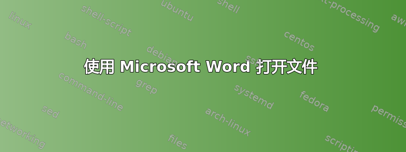 使用 Microsoft Word 打开文件