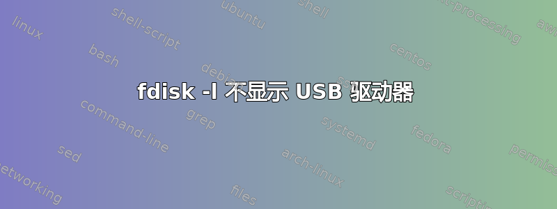 fdisk -l 不显示 USB 驱动器