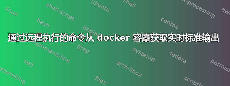 通过远程执行的命令从 docker 容器获取实时标准输出