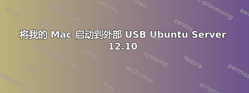 将我的 Mac 启动到外部 USB Ubuntu Server 12.10