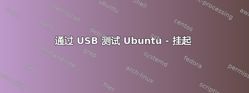 通过 USB 测试 Ubuntu - 挂起