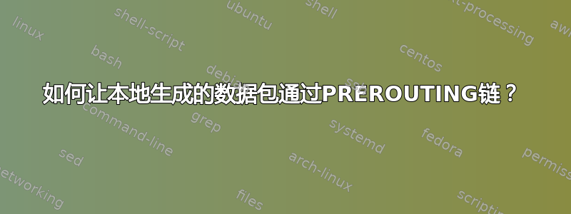 如何让本地生成的数据包通过PREROUTING链？