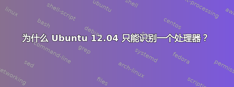 为什么 Ubuntu 12.04 只能识别一个处理器？