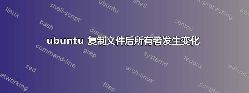 ubuntu 复制文件后所有者发生变化