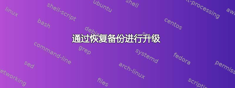 通过恢复备份进行升级