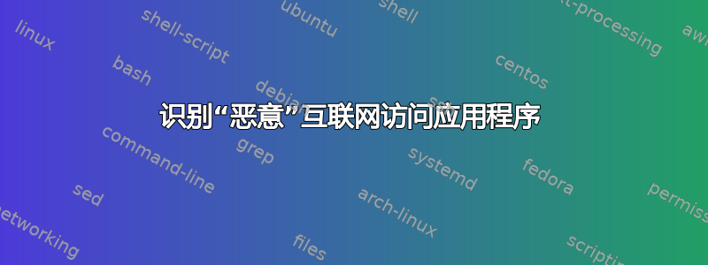 识别“恶意”互联网访问应用程序