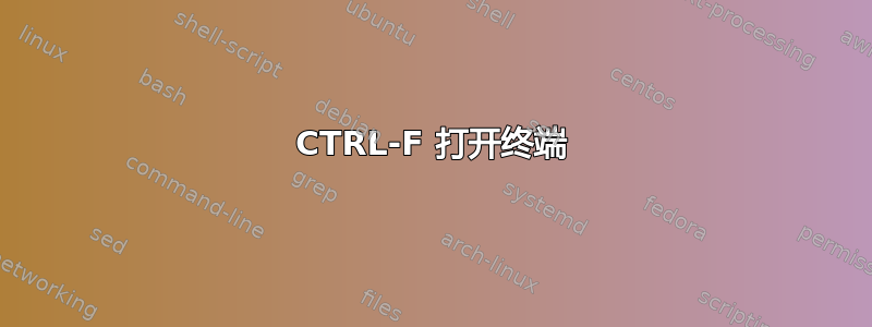 CTRL-F 打开终端