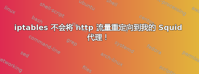 iptables 不会将 http 流量重定向到我的 Squid 代理！