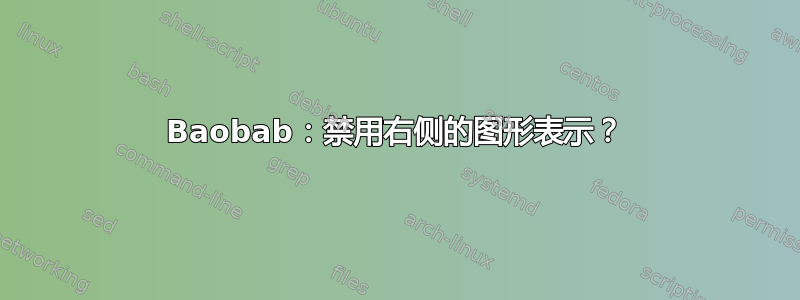 Baobab：禁用右侧的图形表示？