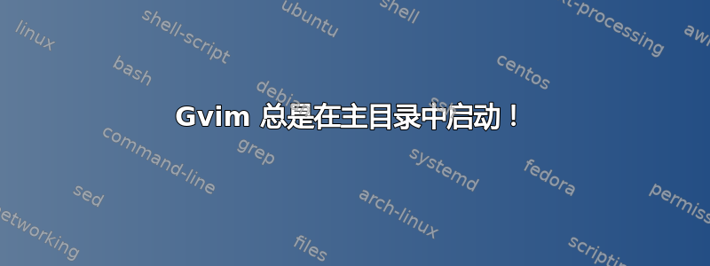 Gvim 总是在主目录中启动！