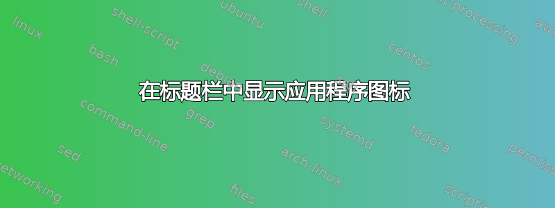 在标题栏中显示应用程序图标