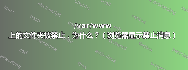 /var/www 上的文件夹被禁止，为什么？（浏览器显示禁止消息）